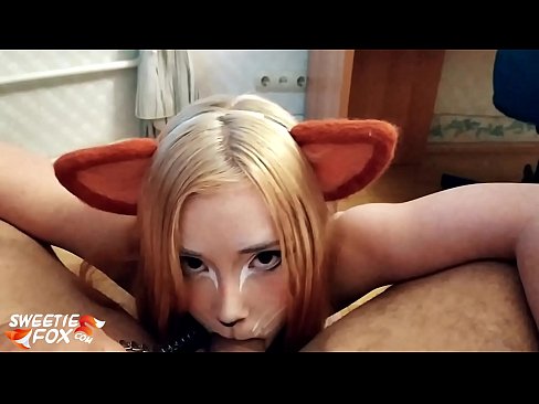 ❤️ Kitsune norīt penis un sperma viņas mutē ❤️ Porno pie mums ❤